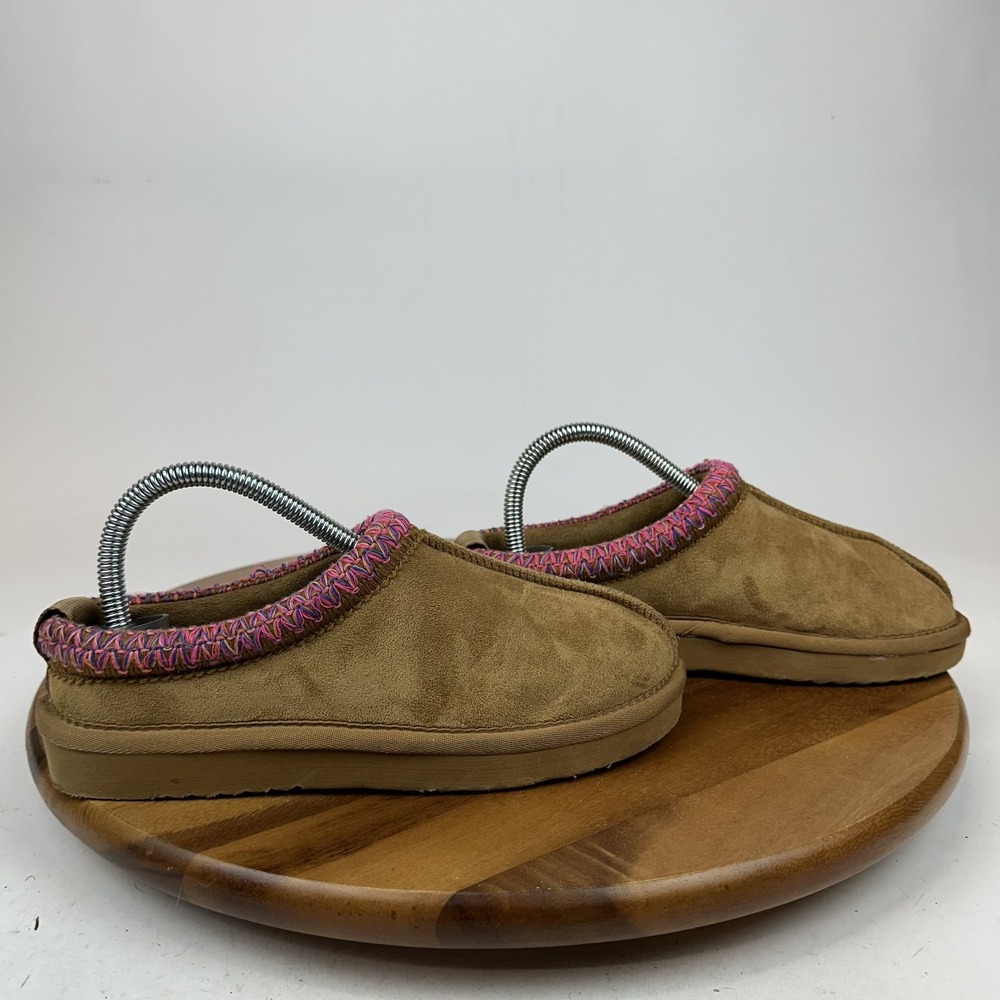 Big Kids Steve Madden Jordy‎ Chestnut Lined Comfort Casual Slippers Size 4 Y GUC